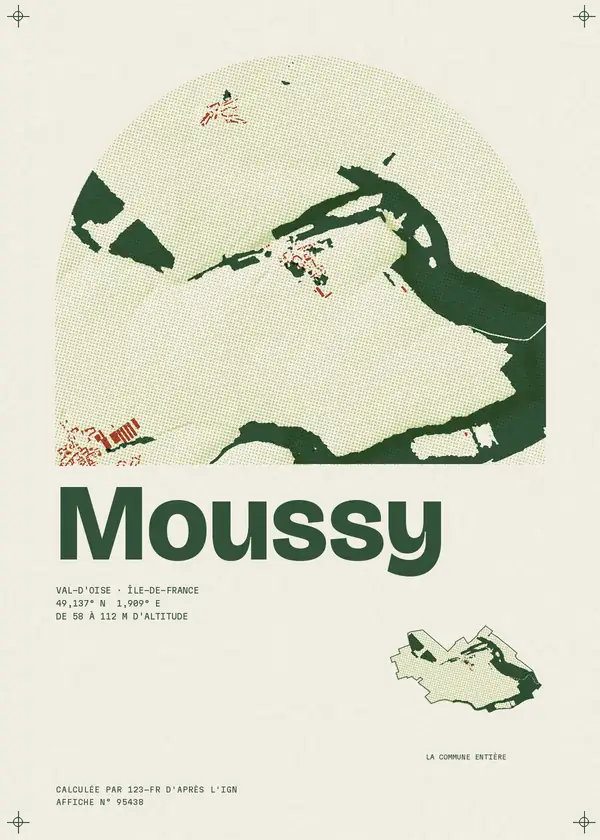 Affiche de Moussy, calculée par 123-fr d'après l'IGN