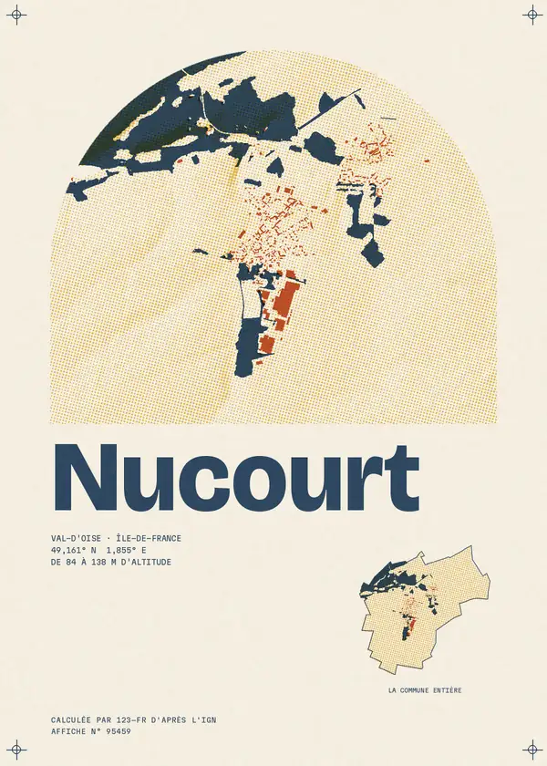 Affiche de Nucourt, calculée par 123-fr d'après l'IGN