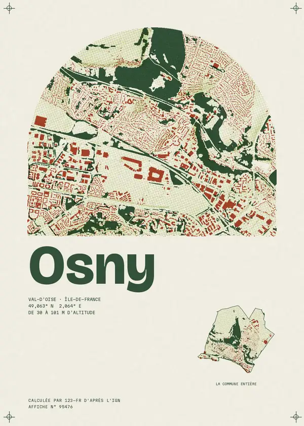 Affiche de Osny, calculée par 123-fr d'après l'IGN