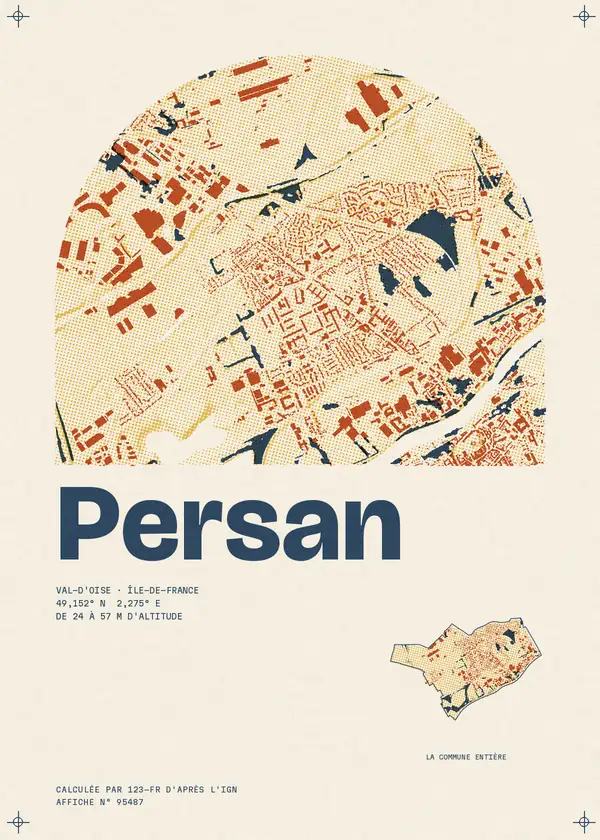 Affiche de Persan, calculée par 123-fr d'après l'IGN
