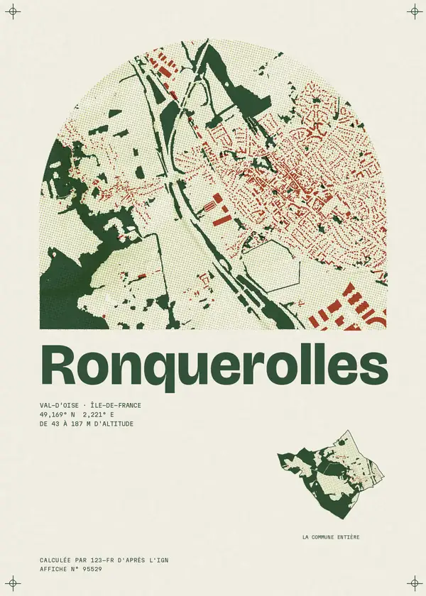 Affiche de Ronquerolles, calculée par 123-fr d'après l'IGN