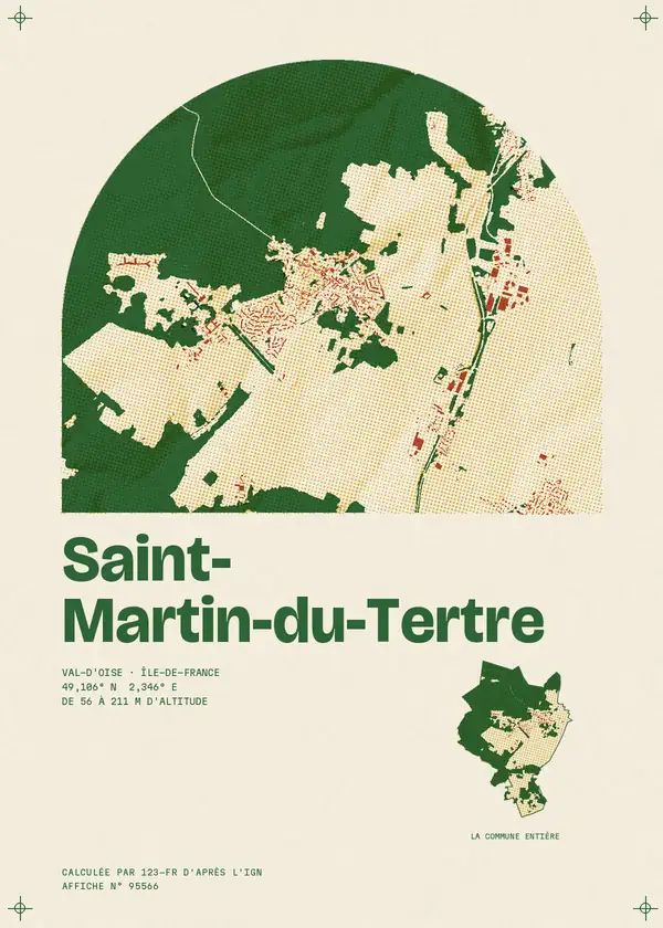 Affiche de Saint-Martin-du-Tertre, calculée par 123-fr d'après l'IGN
