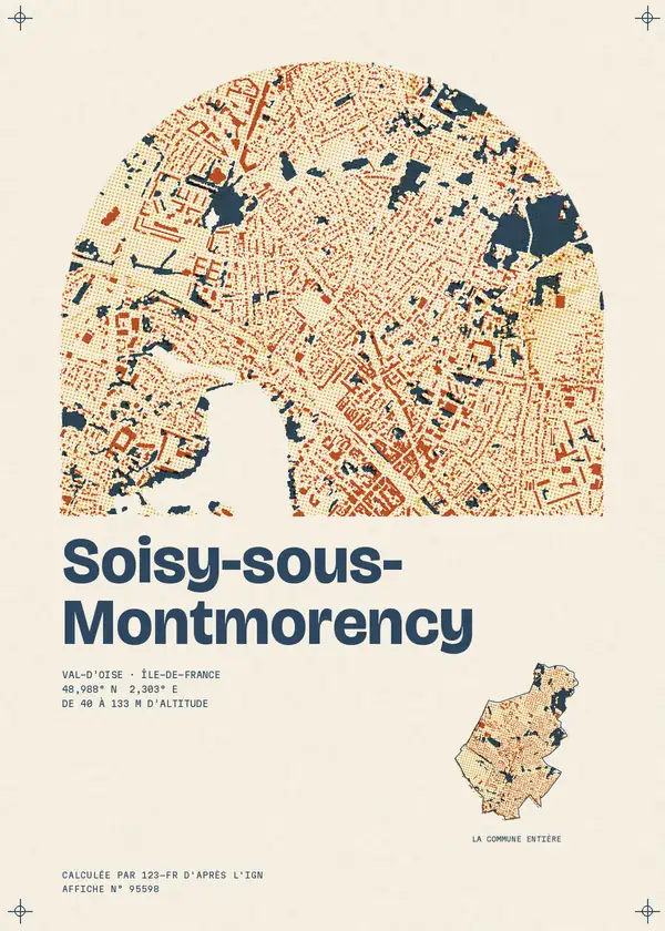 Affiche de Soisy-sous-Montmorency, calculée par 123-fr d'après l'IGN