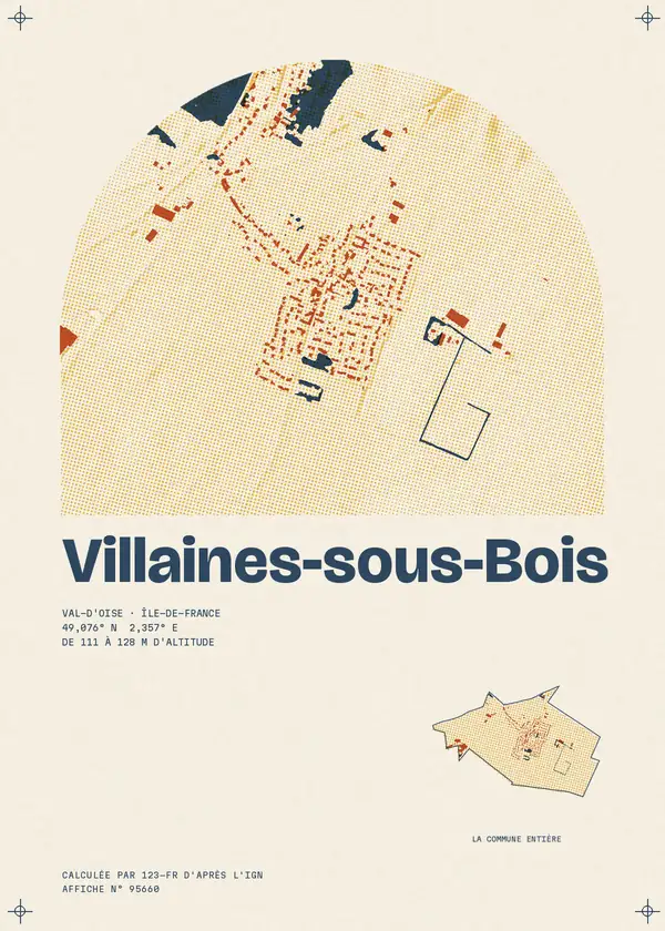 Affiche de Villaines-sous-Bois, calculée par 123-fr d'après l'IGN