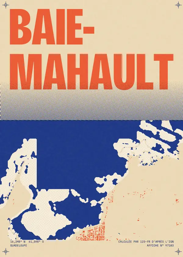 Affiche de Baie-Mahault, calculée par 123-fr d'après l'IGN