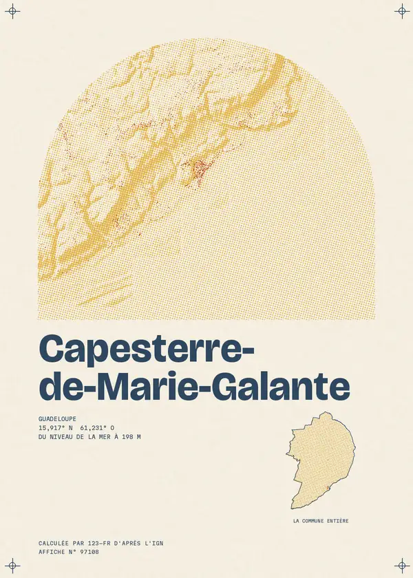 Affiche de Capesterre-de-Marie-Galante, calculée par 123-fr d'après l'IGN
