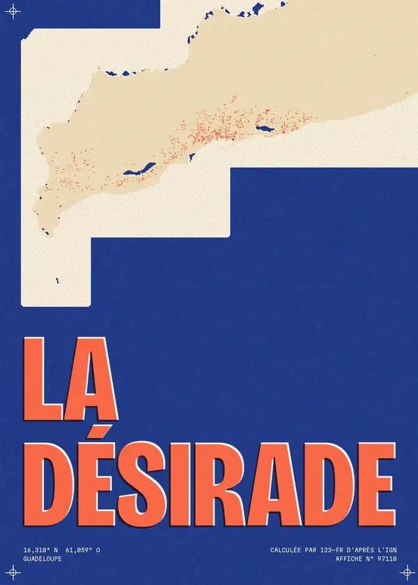 Affiche de La Désirade, calculée par 123-fr d'après l'IGN