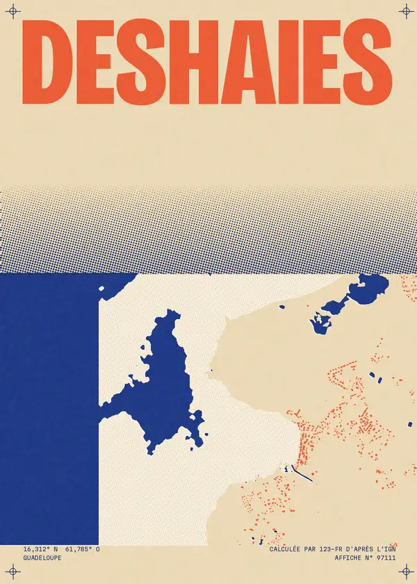 Affiche de Deshaies, calculée par 123-fr d'après l'IGN