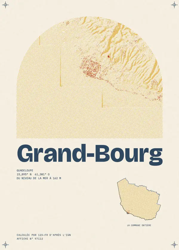 Affiche de Grand-Bourg, calculée par 123-fr d'après l'IGN