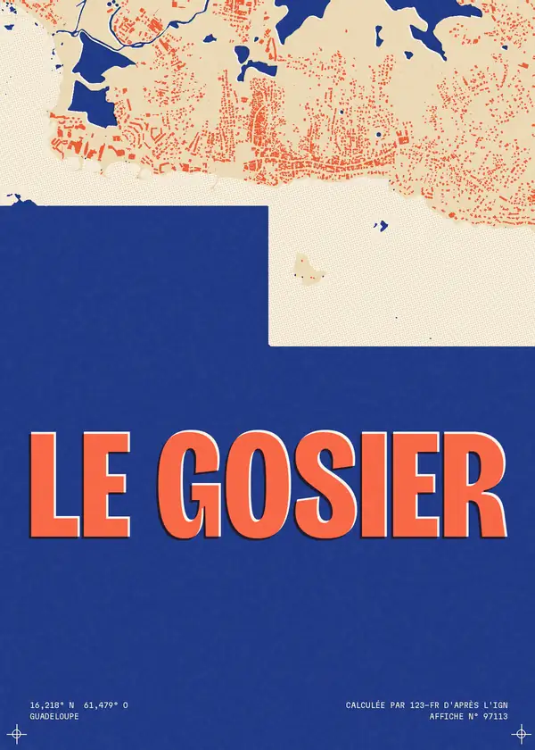 Affiche de Le Gosier, calculée par 123-fr d'après l'IGN