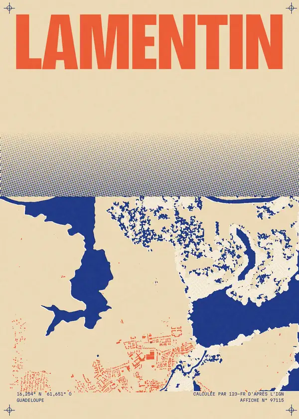 Affiche de Lamentin, calculée par 123-fr d'après l'IGN