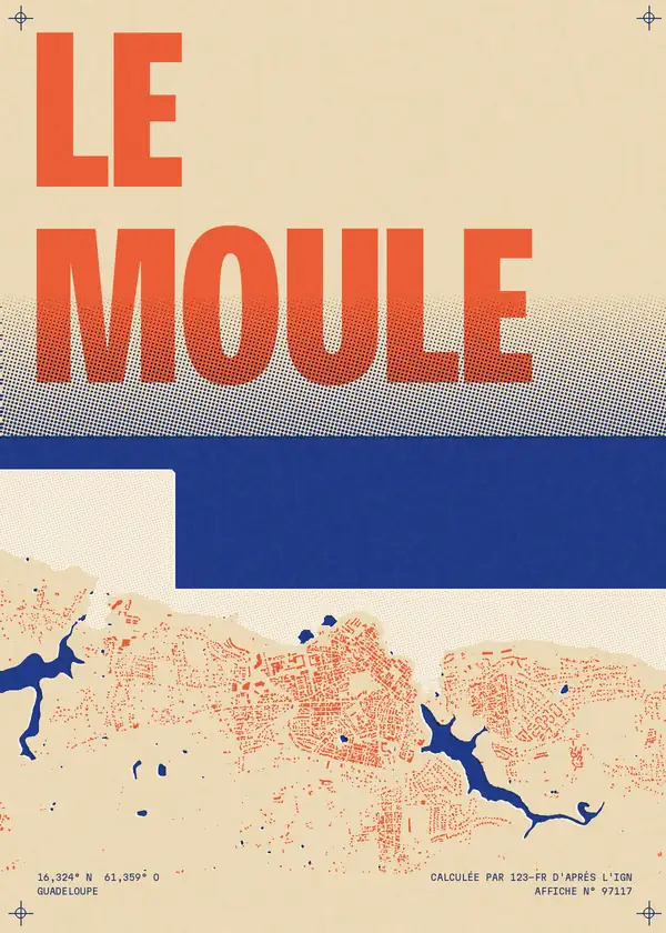 Affiche de Le Moule, calculée par 123-fr d'après l'IGN