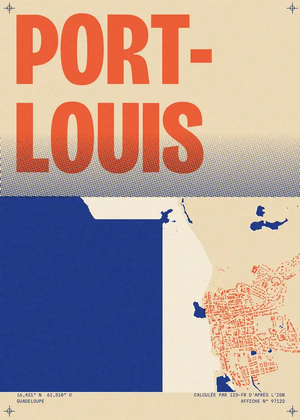 Affiche de Port-Louis, calculée par 123-fr d'après l'IGN