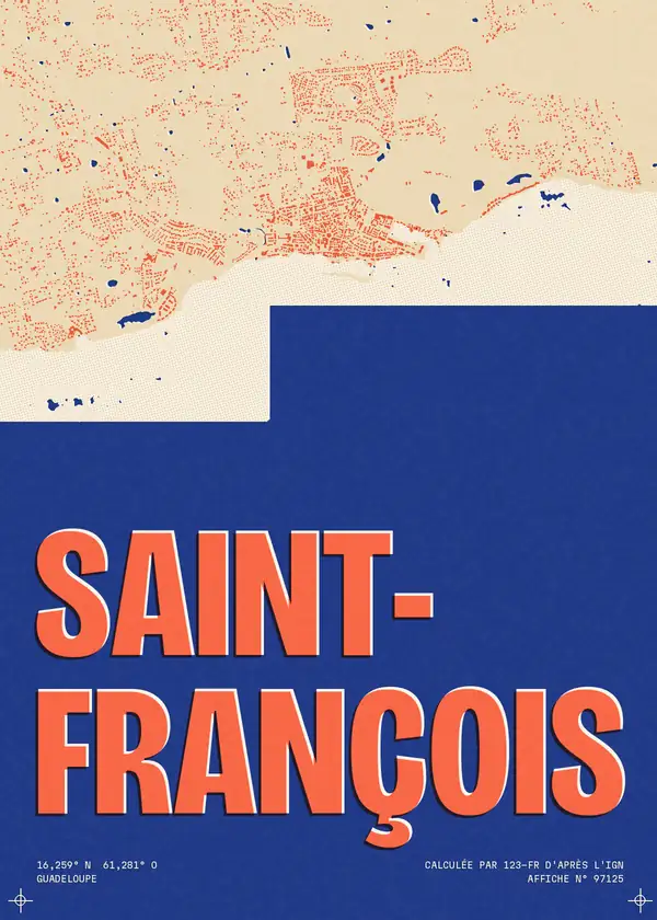 Affiche de Saint-François, calculée par 123-fr d'après l'IGN