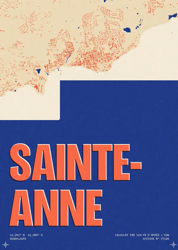Affiche de Sainte-Anne, calculée par 123-fr d'après l'IGN