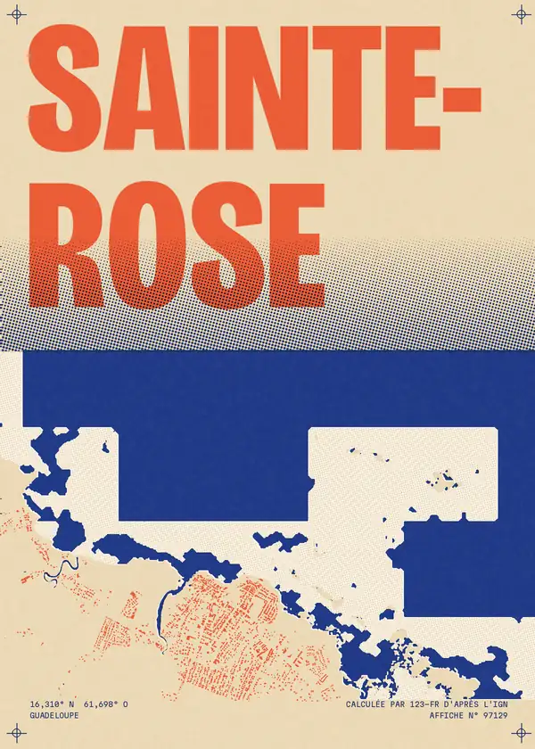 Affiche de Sainte-Rose, calculée par 123-fr d'après l'IGN