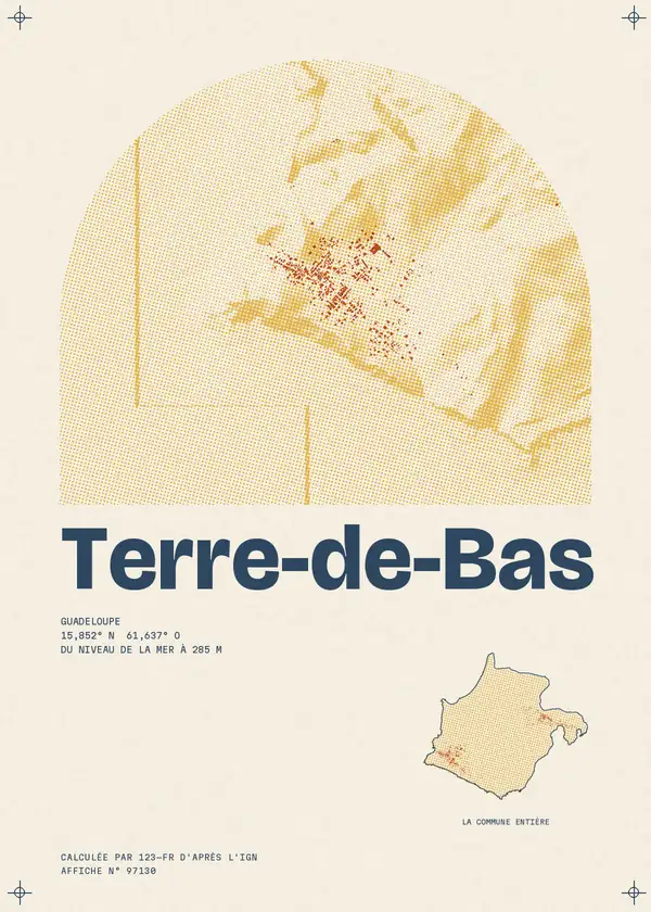 Affiche de Terre-de-Bas, calculée par 123-fr d'après l'IGN