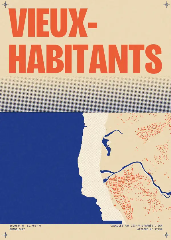Affiche de Vieux-Habitants, calculée par 123-fr d'après l'IGN