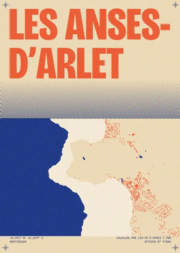Affiche de Les Anses-d'Arlet, calculée par 123-fr d'après l'IGN