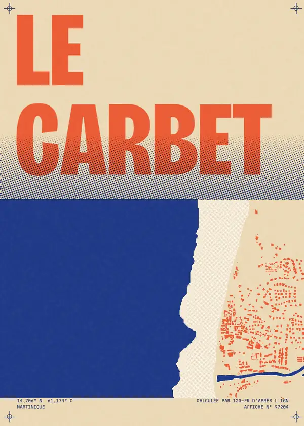 Affiche de Le Carbet, calculée par 123-fr d'après l'IGN