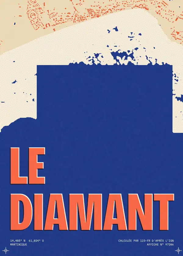 Affiche de Le Diamant, calculée par 123-fr d'après l'IGN