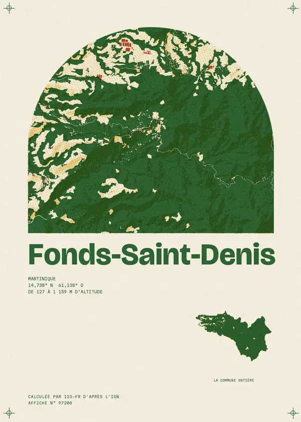 Affiche de Fonds-Saint-Denis, calculée par 123-fr d'après l'IGN