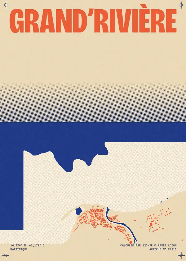 Affiche de Grand'Rivière, calculée par 123-fr d'après l'IGN