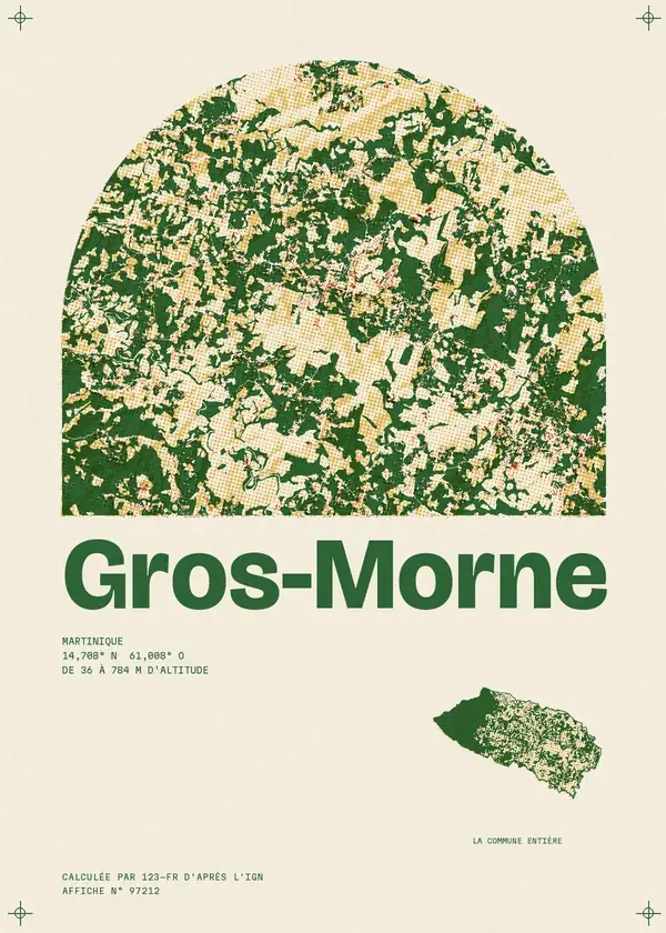 Affiche de Gros-Morne, calculée par 123-fr d'après l'IGN