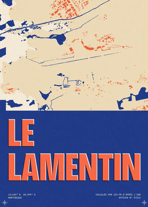 Affiche de Le Lamentin, calculée par 123-fr d'après l'IGN