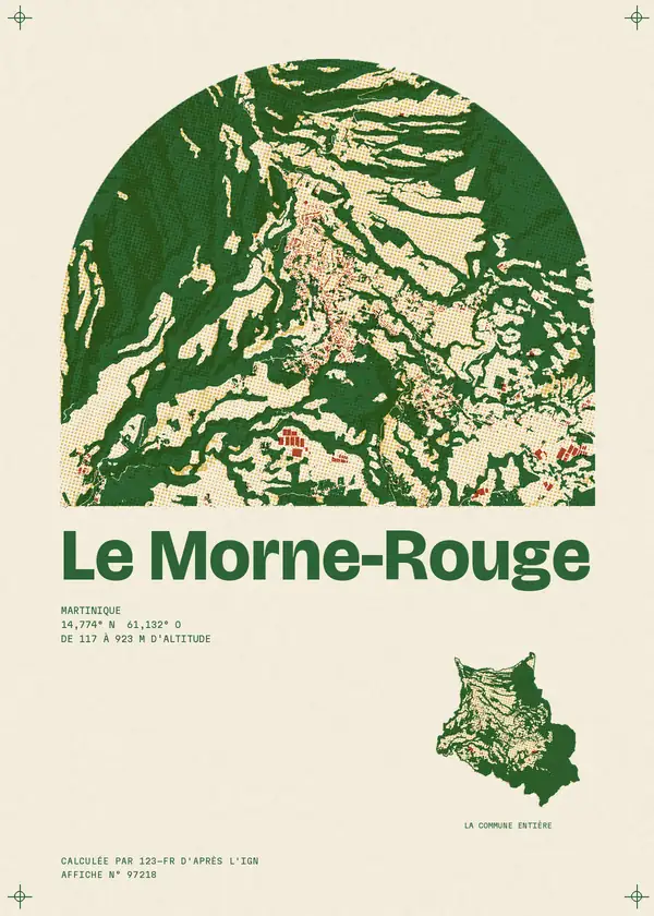 Affiche de Le Morne-Rouge, calculée par 123-fr d'après l'IGN