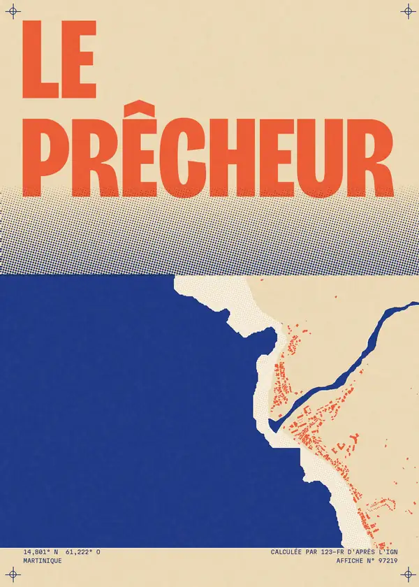 Affiche de Le Prêcheur, calculée par 123-fr d'après l'IGN