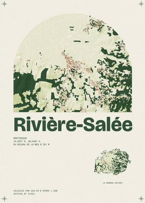 Affiche de Rivière-Salée, calculée par 123-fr d'après l'IGN