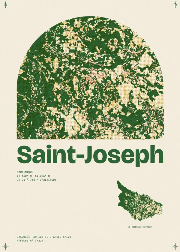 Affiche de Saint-Joseph, calculée par 123-fr d'après l'IGN