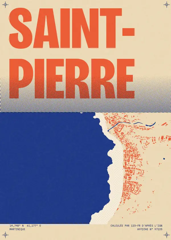 Affiche de Saint-Pierre, calculée par 123-fr d'après l'IGN