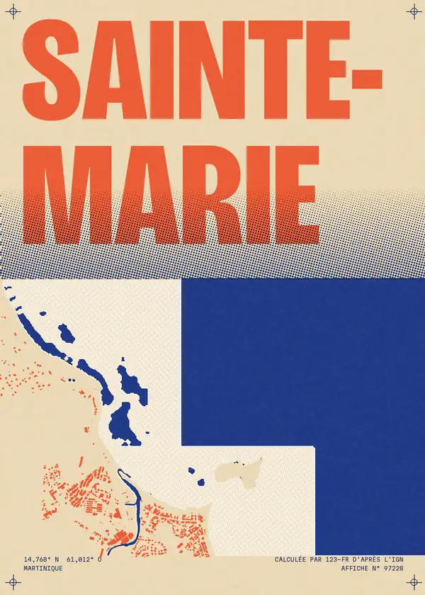 Affiche de Sainte-Marie, calculée par 123-fr d'après l'IGN