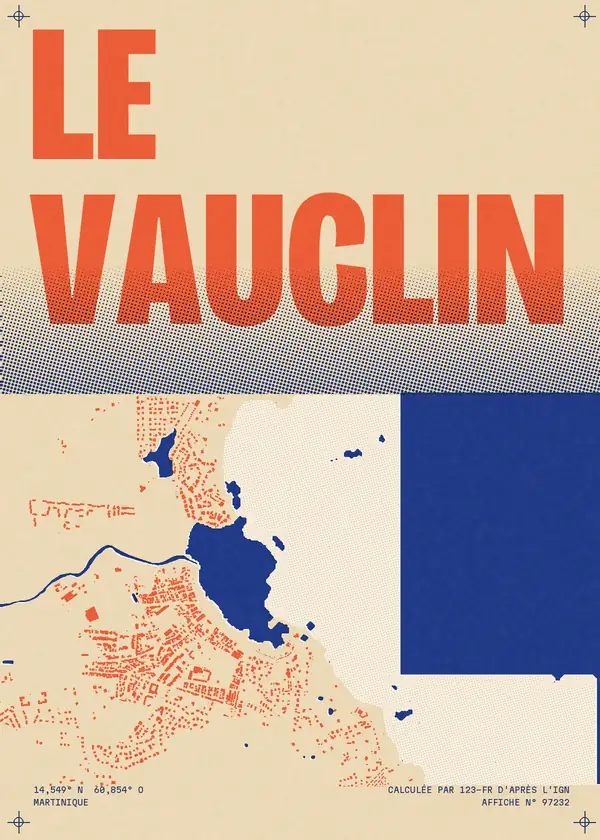 Affiche de Le Vauclin, calculée par 123-fr d'après l'IGN