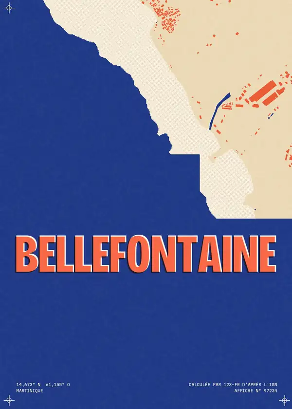 Affiche de Bellefontaine, calculée par 123-fr d'après l'IGN