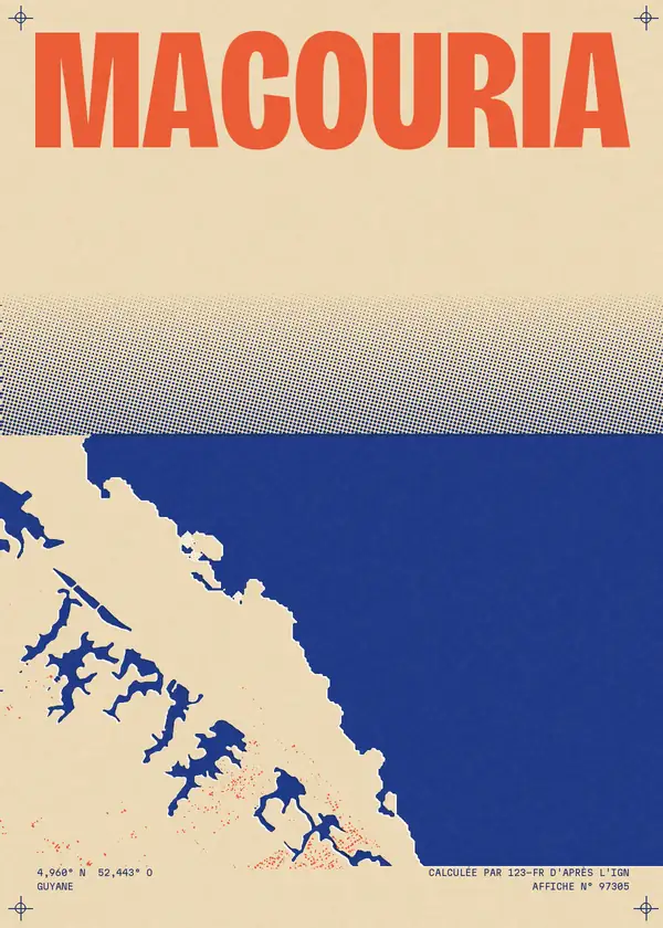 Affiche de Macouria, calculée par 123-fr d'après l'IGN