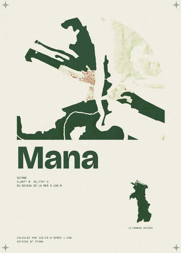 Affiche de Mana, calculée par 123-fr d'après l'IGN