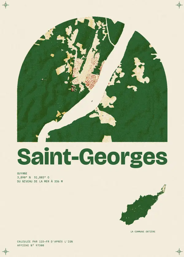 Affiche de Saint-Georges, calculée par 123-fr d'après l'IGN
