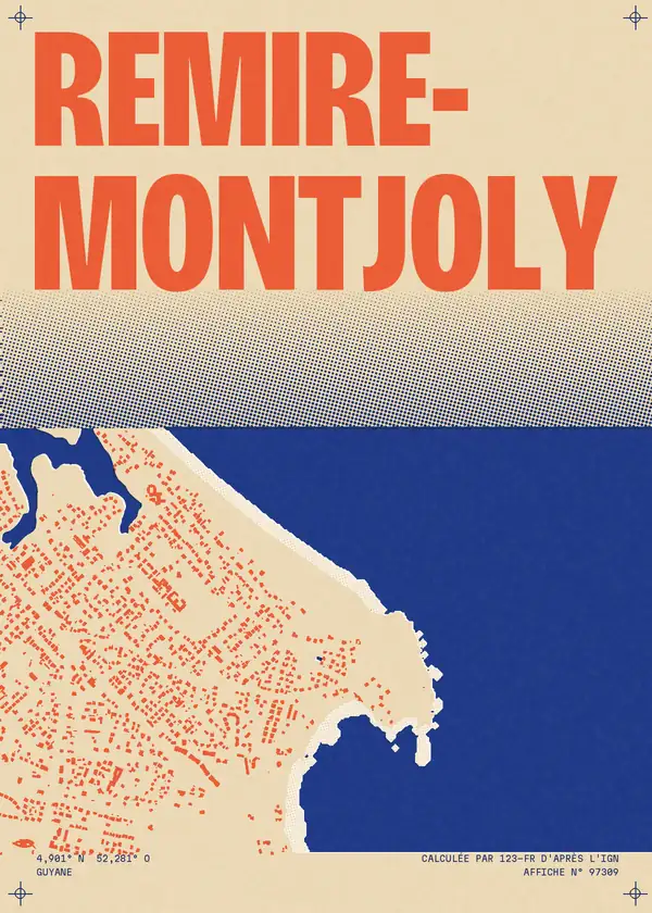Affiche de Remire-Montjoly, calculée par 123-fr d'après l'IGN