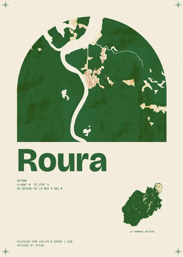 Affiche de Roura, calculée par 123-fr d'après l'IGN