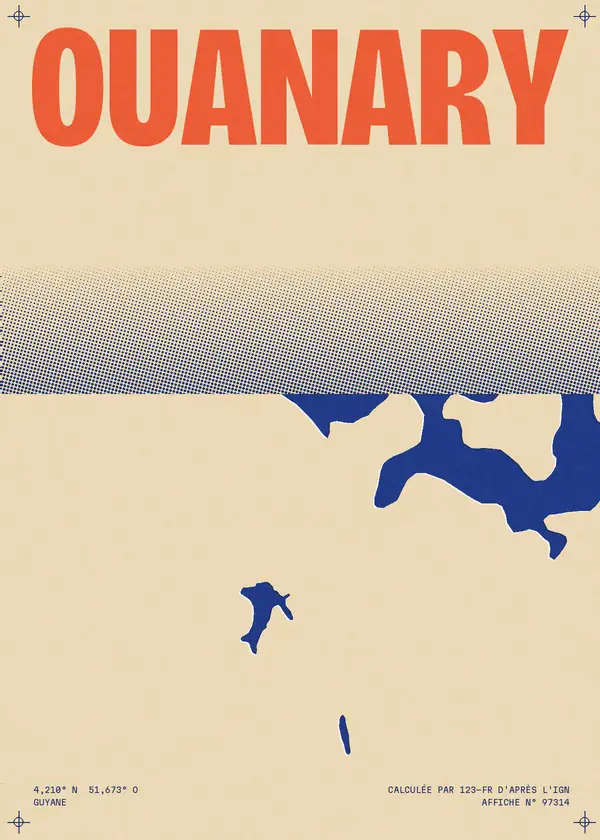 Affiche de Ouanary, calculée par 123-fr d'après l'IGN