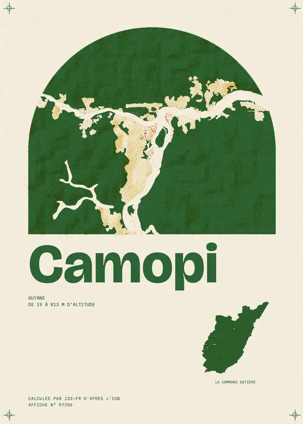 Affiche de Camopi, calculée par 123-fr d'après l'IGN
