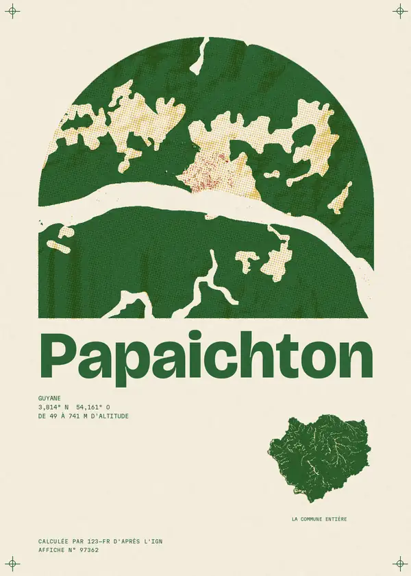 Affiche de Papaichton, calculée par 123-fr d'après l'IGN