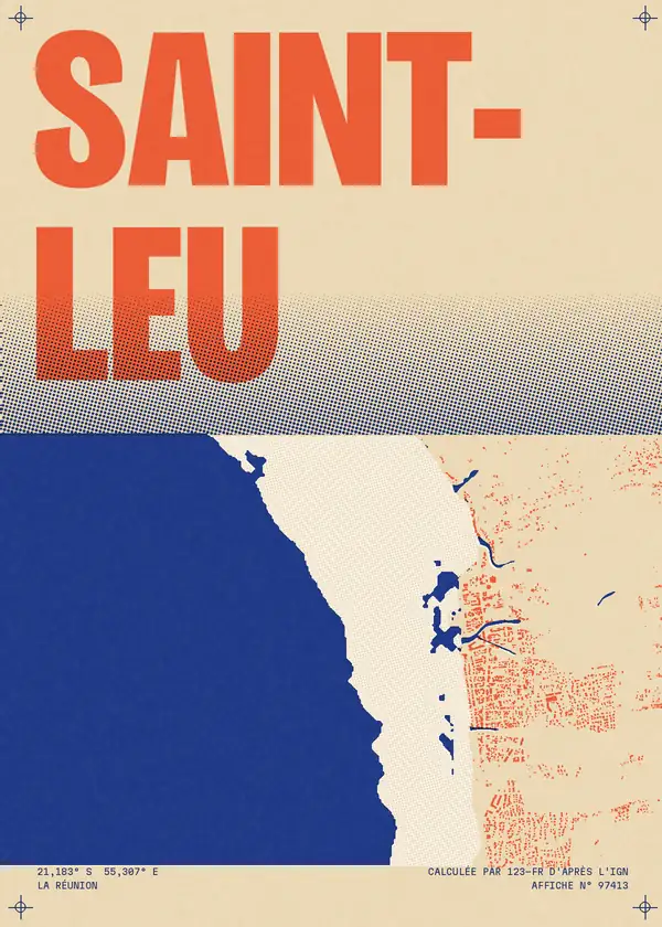 Affiche de Saint-Leu, calculée par 123-fr d'après l'IGN