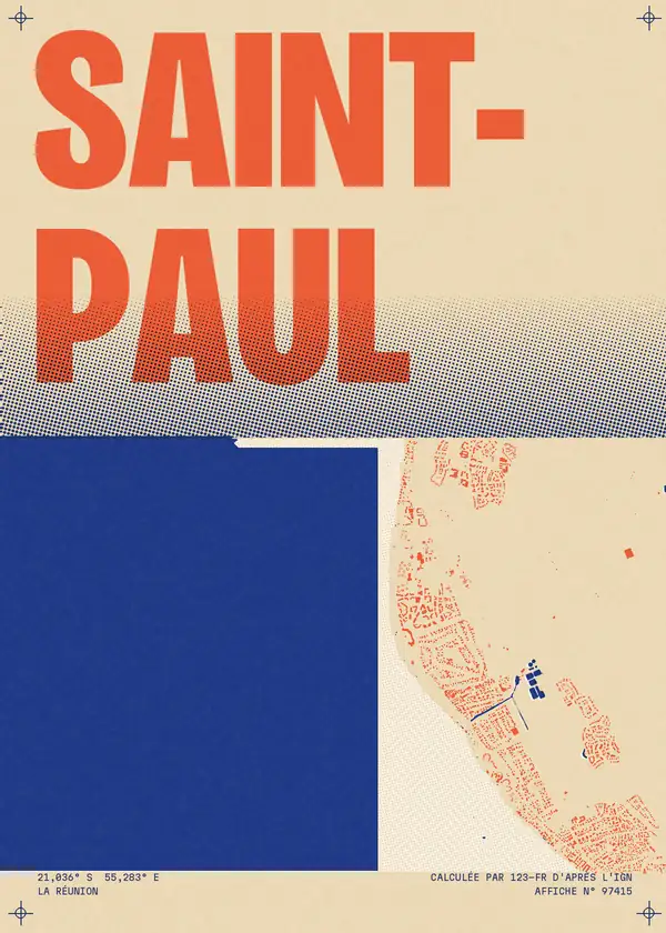 Affiche de Saint-Paul, calculée par 123-fr d'après l'IGN