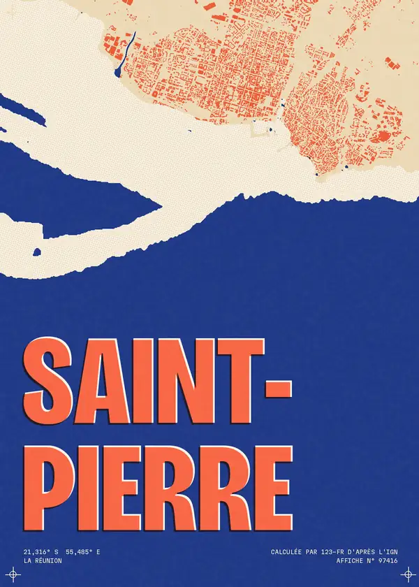 Affiche de Saint-Pierre, calculée par 123-fr d'après l'IGN