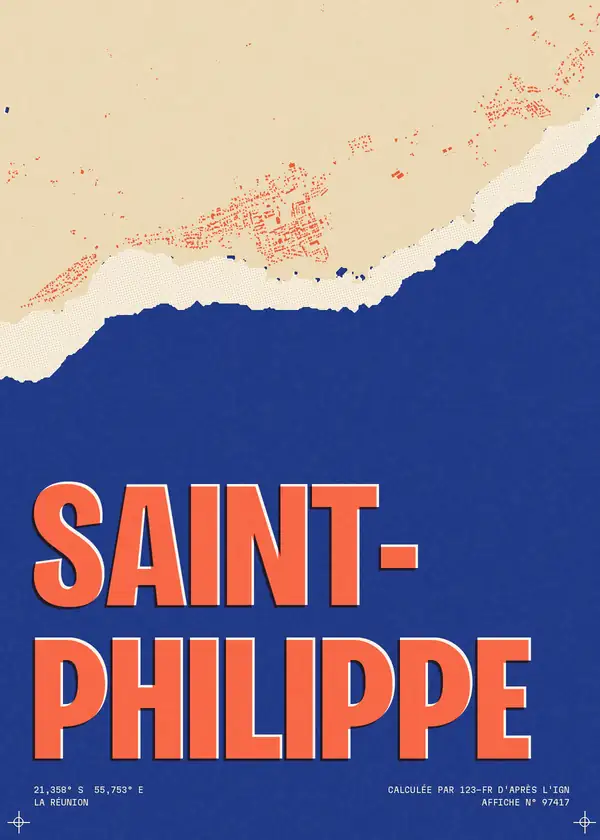 Affiche de Saint-Philippe, calculée par 123-fr d'après l'IGN