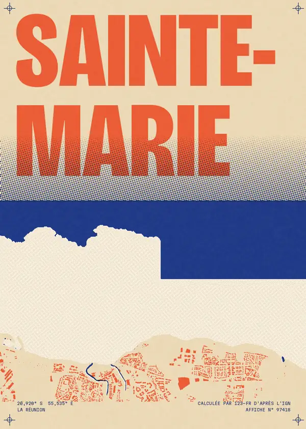 Affiche de Sainte-Marie, calculée par 123-fr d'après l'IGN